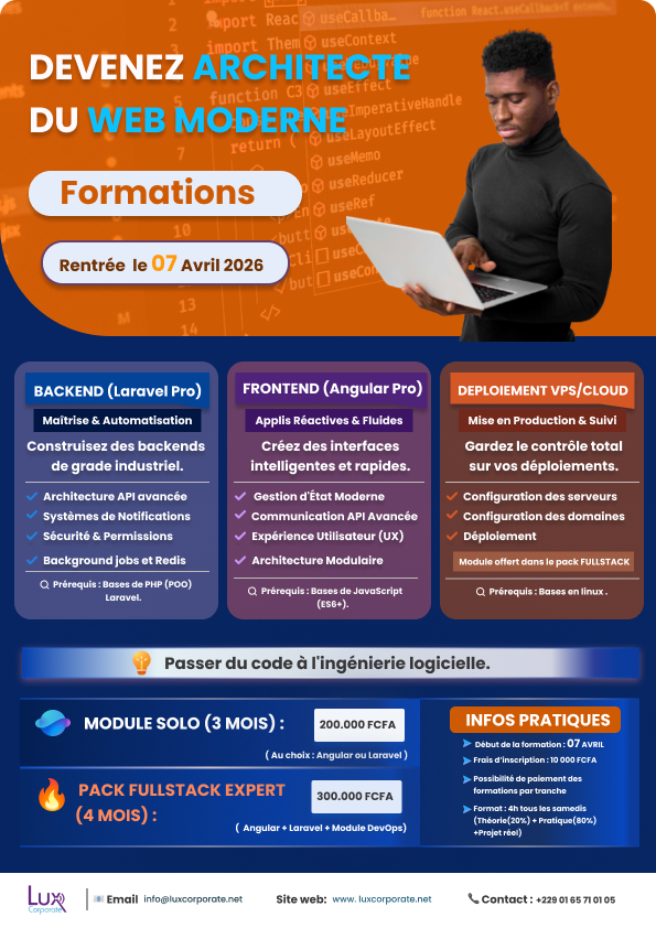 Affiche Formation Architecte Web